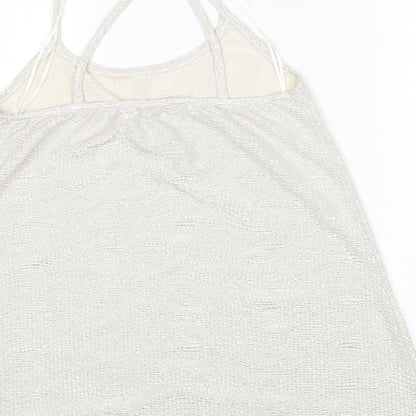 River Island Womens Silver  Polyester Camisole Tank Size 8 Halter