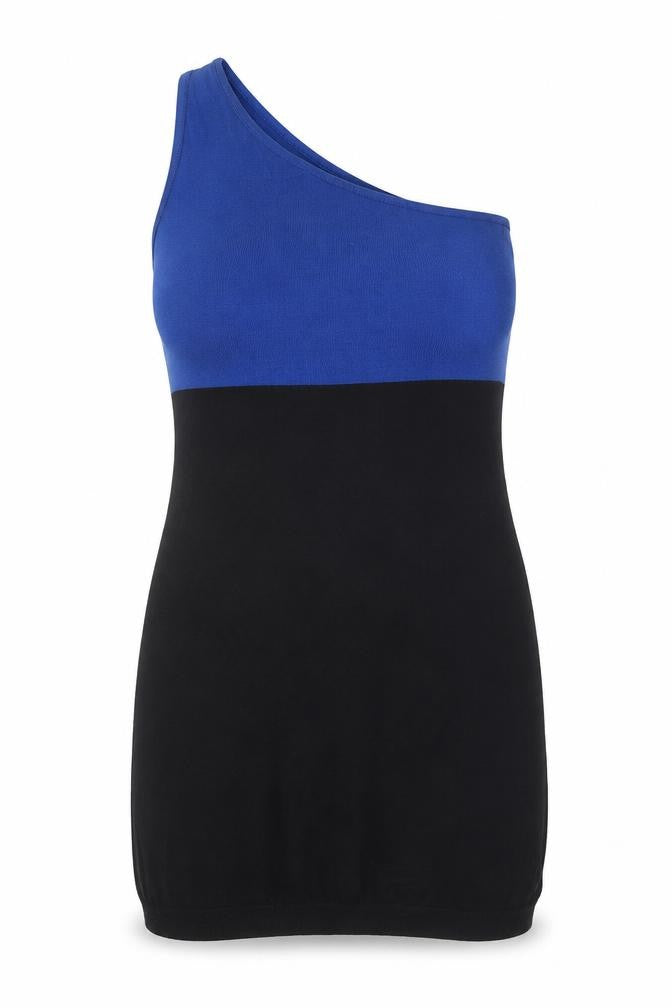 B-Soul Womens Black  Viscose Mini  Size 12  One Shoulder