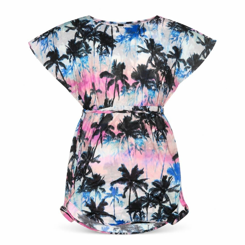 H&M Womens Pink Floral Polyester Sheath  Size S  Round Neck