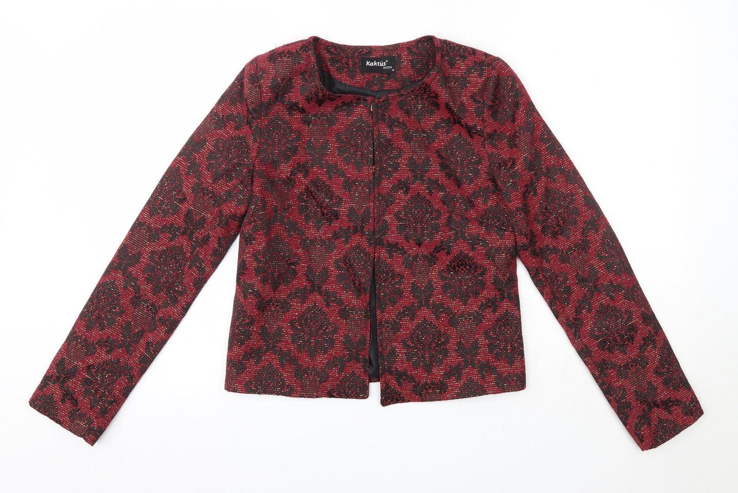 Kaktus Womens Red Floral  Jacket  Size 10