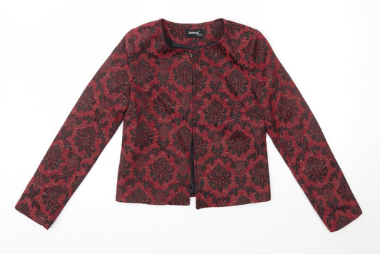 Kaktus Womens Red Floral  Jacket  Size 10