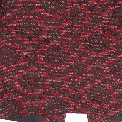 Kaktus Womens Red Floral  Jacket  Size 10