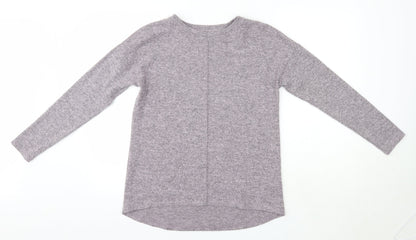 Preloved Peacocks Womens Purple Round Neck  Polyester Pullover Jumper Size 8 - Front