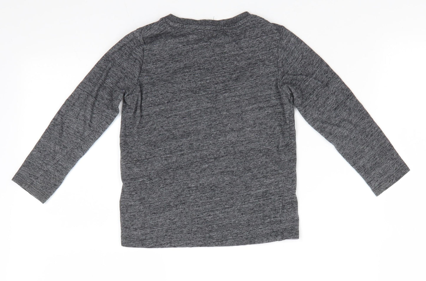 TOM TAILOR Boys Grey Animal Print Cotton Basic Casual Size 2-3 Years Roll Neck Pullover - Player Eagle Head