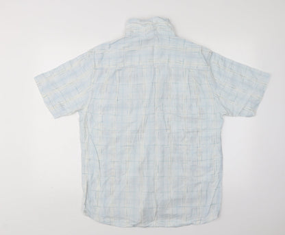 Jeans&Co Mens Multicoloured Plaid Cotton  Button-Up Size L Collared