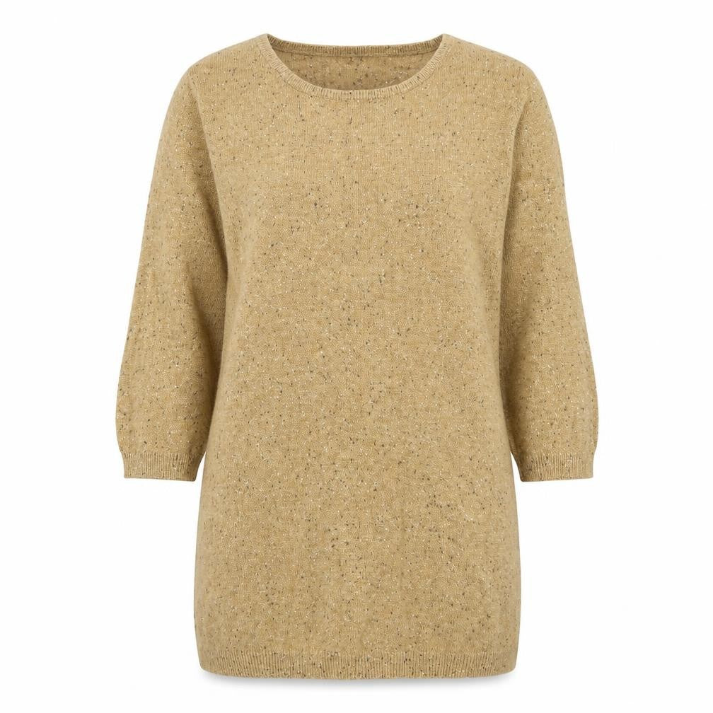 NEXT Womens Beige Round Neck  Cotton Pullover Jumper Size 10