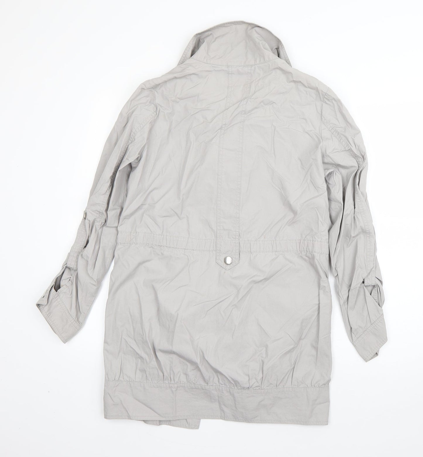 M&S Womens Grey   Overcoat Coat Size 8