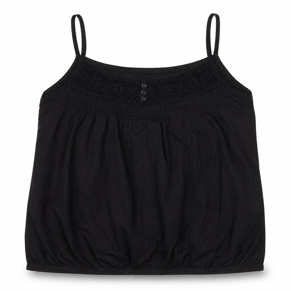 BM Womens Black  Cotton Basic Blouse Size XL Square Neck