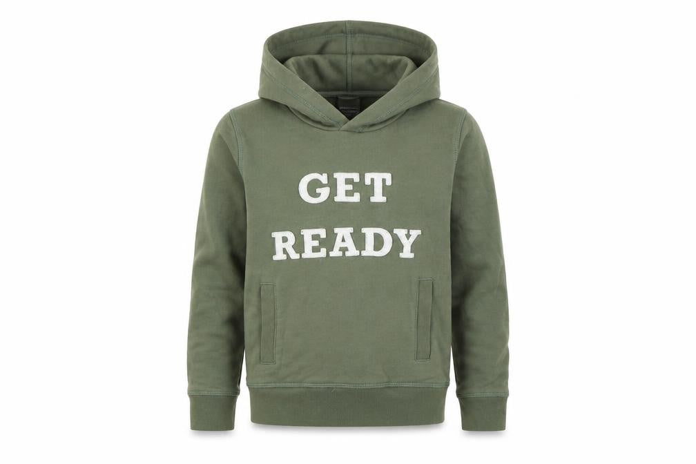 Preworn Boys Green  Cotton Pullover Hoodie Size 6 Years