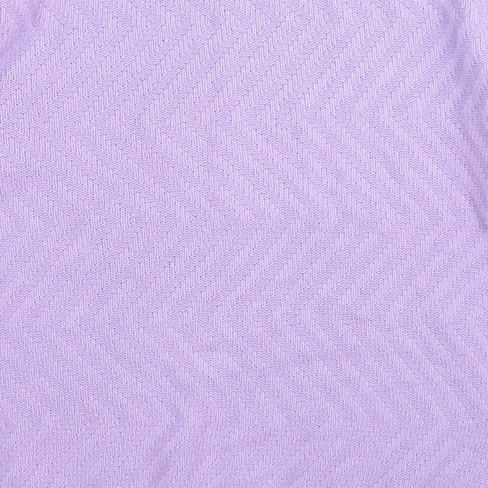 Berkertex Womens Purple Round Neck  Acrylic Pullover Jumper Size 12