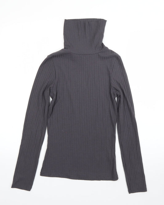 New Look Womens Grey Roll Neck  Viscose Pullover Jumper Size 8