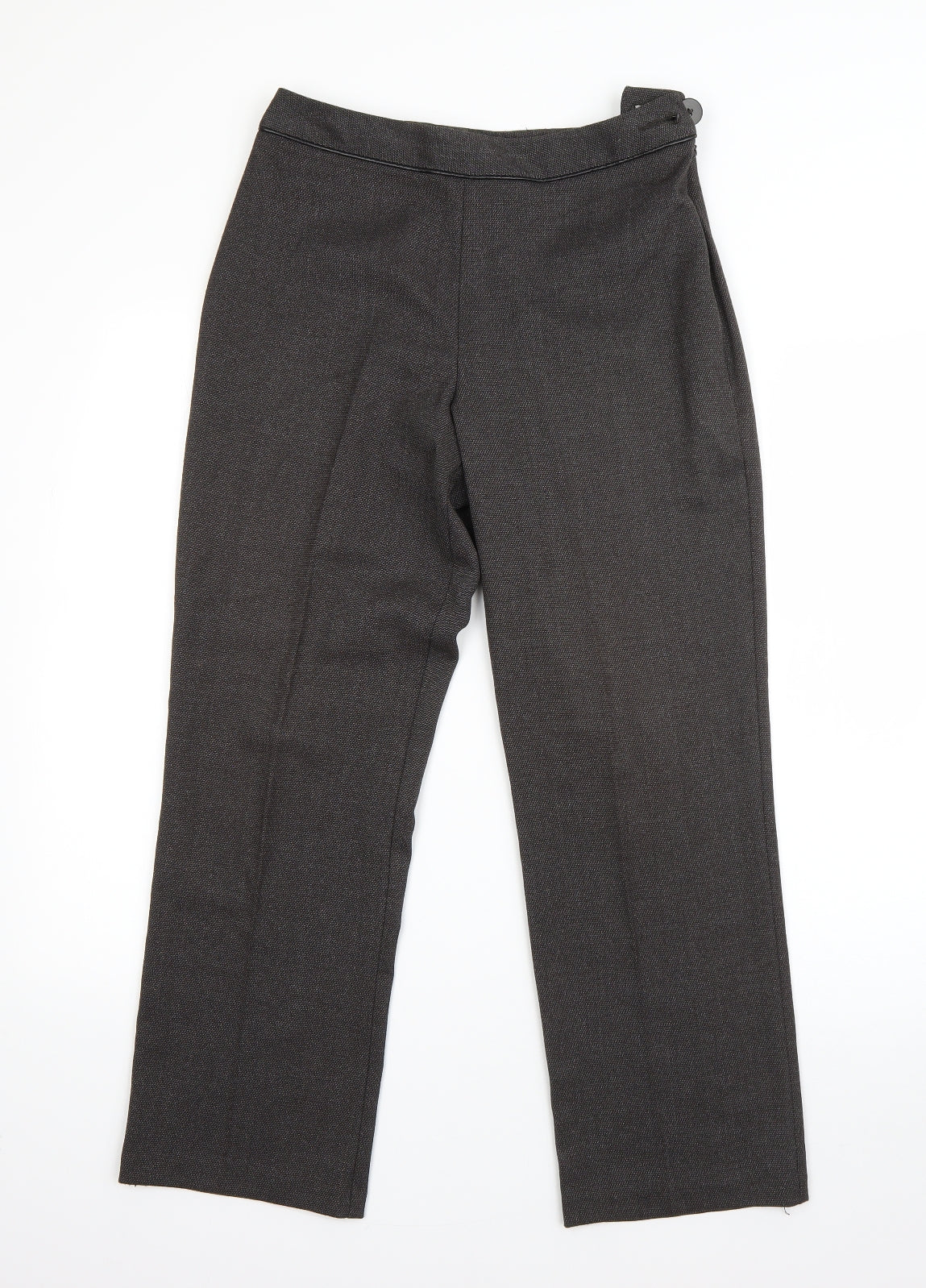 M&S Womens Grey  Viscose Dress Pants Trousers Size 8 L26 in Regular
