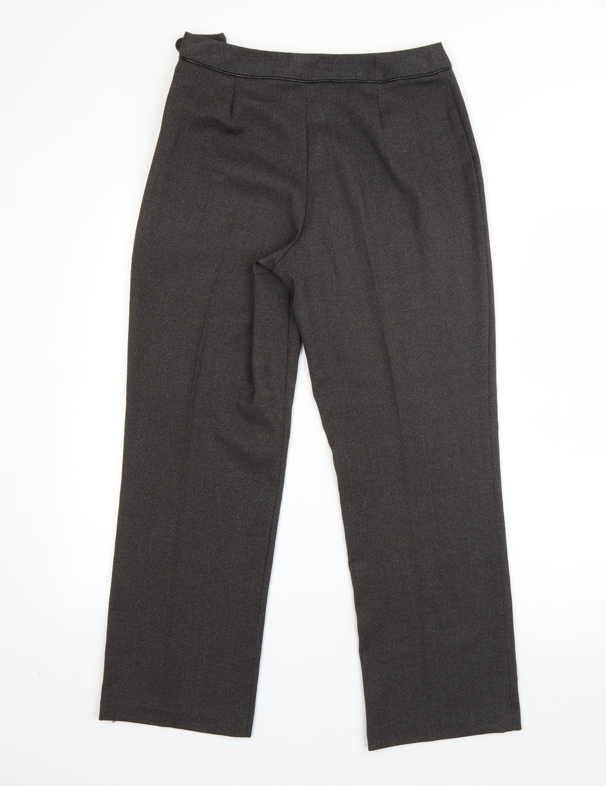 M&S Womens Grey  Viscose Dress Pants Trousers Size 8 L26 in Regular