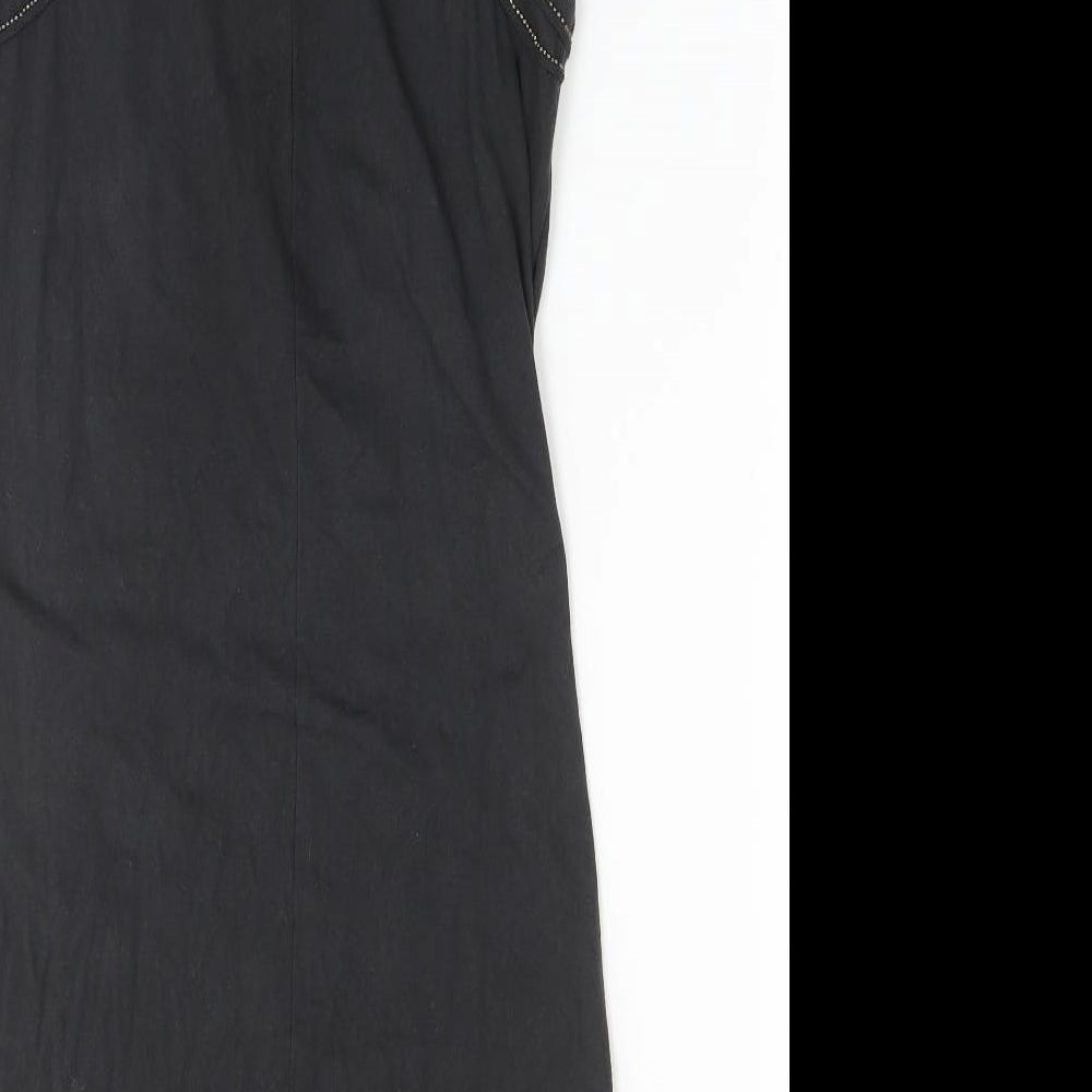 H&M Womens Grey  Cotton Bodycon  Size 10  Round Neck