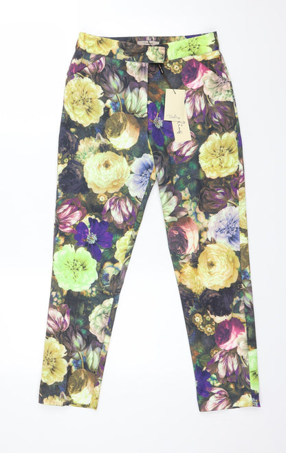 Preloved Darling Womens Multicoloured Floral Polyester Capri Trousers Size XS L25 in Regular - Front