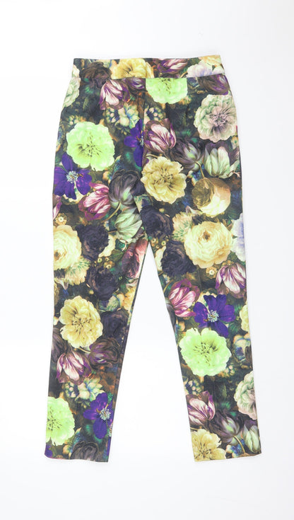 Preloved Darling Womens Multicoloured Floral Polyester Capri Trousers Size XS L25 in Regular - Back