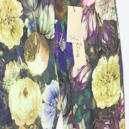 Preloved Darling Womens Multicoloured Floral Polyester Capri Trousers Size XS L25 in Regular - Detail