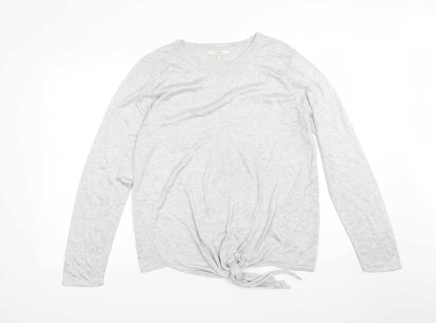 NEXT Womens Grey  Viscose Basic T-Shirt Size 16 Round Neck
