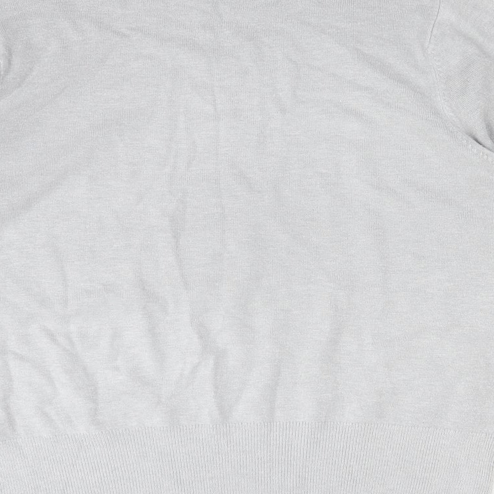 CMD Womens Grey  Acrylic Basic T-Shirt Size L Roll Neck