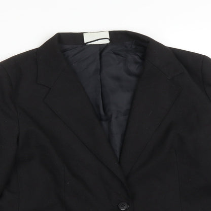 Preloved Debenhams Womens Black  Polyester Jacket Suit Jacket Size 14 - Detail