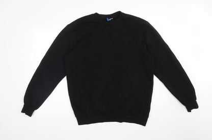 Preloved H&M Womens Black  Cotton Pullover Sweatshirt Size S - Front