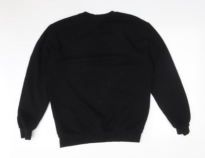Preloved H&M Womens Black  Cotton Pullover Sweatshirt Size S - Back