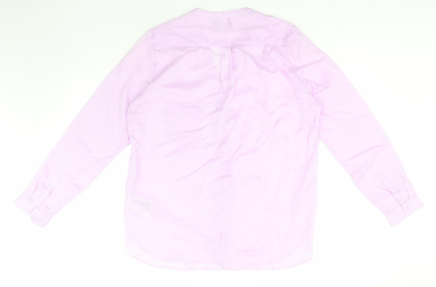 Gap Womens Blue  Lyocell Basic Button-Up Size L V-Neck