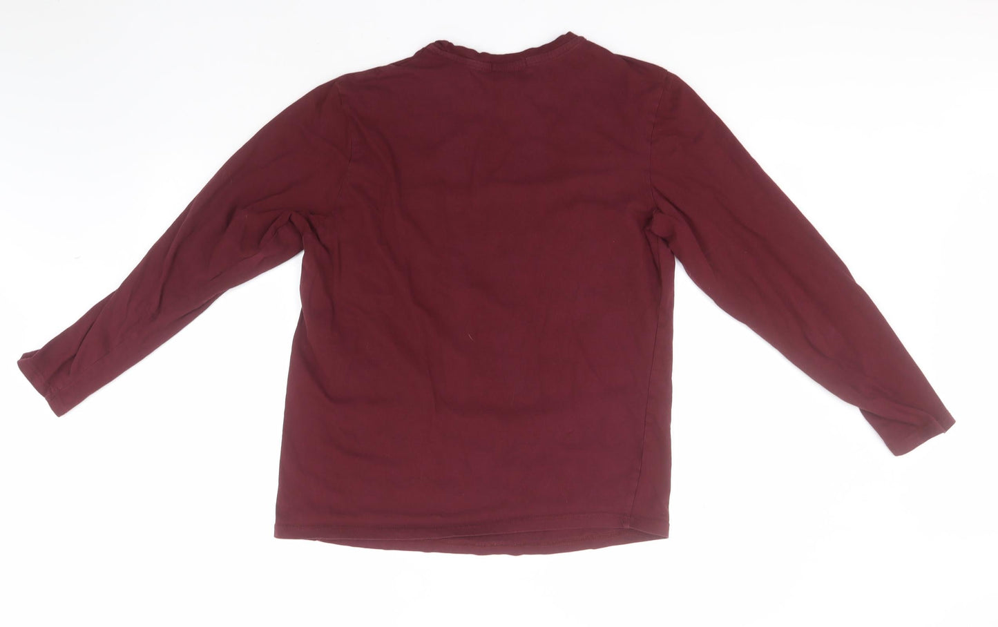 Studio Womens Red Round Neck  Cotton Pullover Jumper Size M