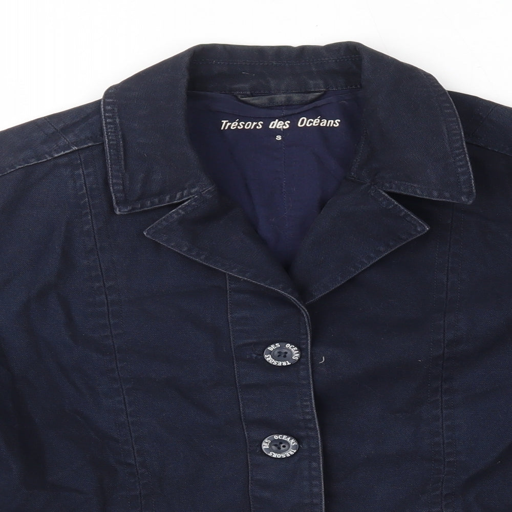 Tresors de Oceans Womens Blue   Jacket  Size S