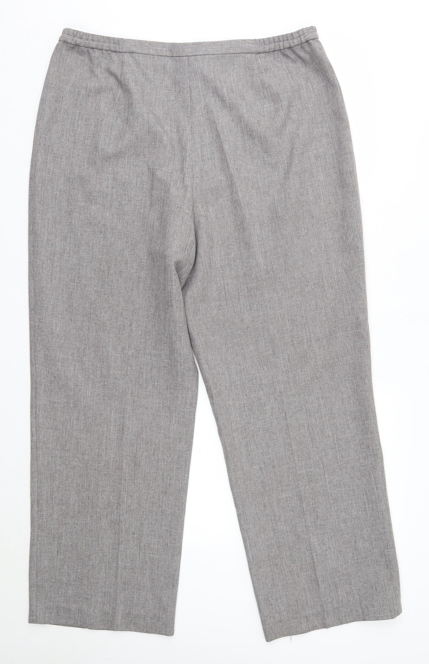 Agenda Womens Grey  Polyester Dress Pants Trousers Size 18 L28 in Regular
