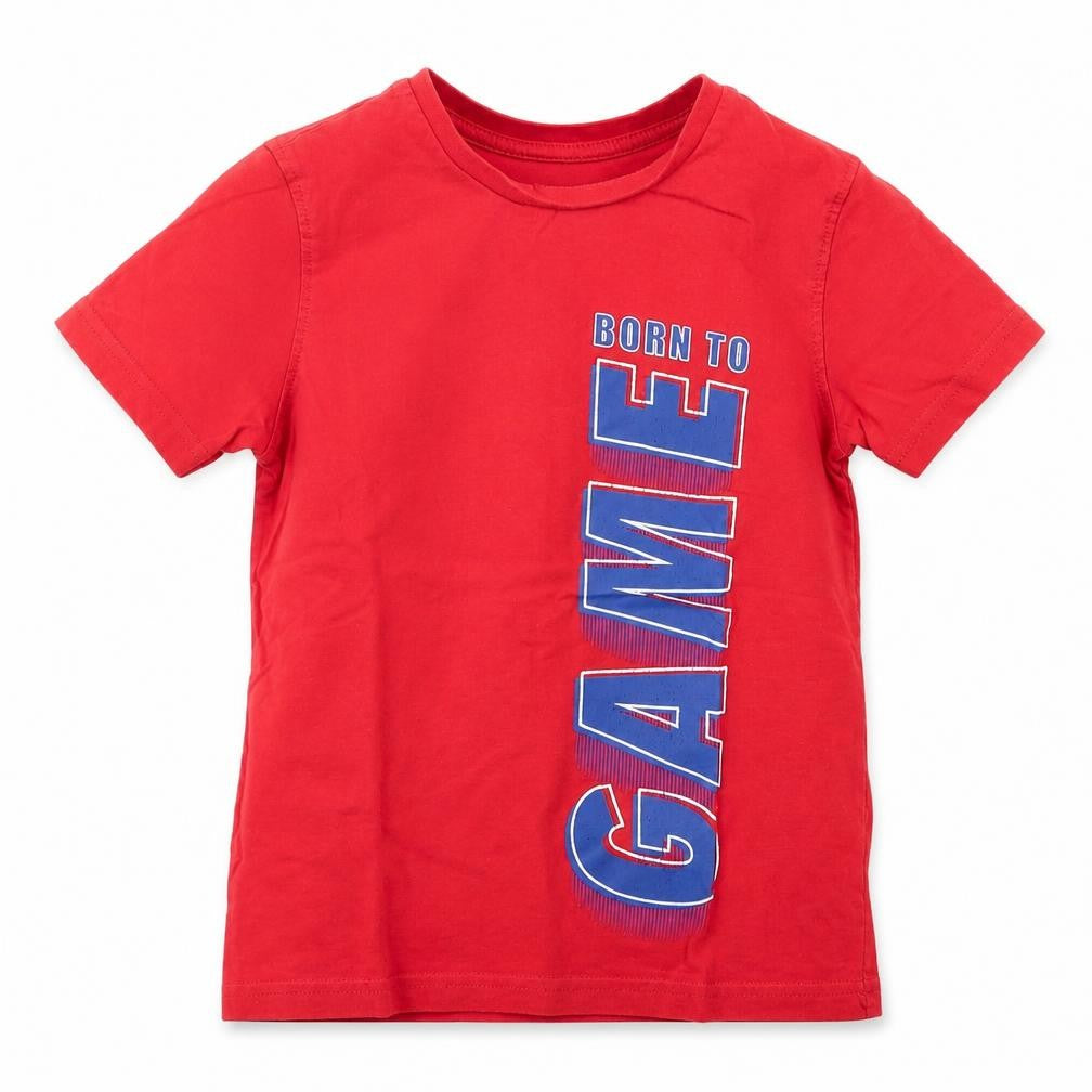 George Boys Red  100% Cotton Basic T-Shirt Size 6-7 Years Round Neck