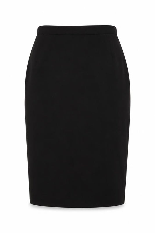 CONTEXT Womens Black  Polyester Straight & Pencil Skirt Size 12   Button