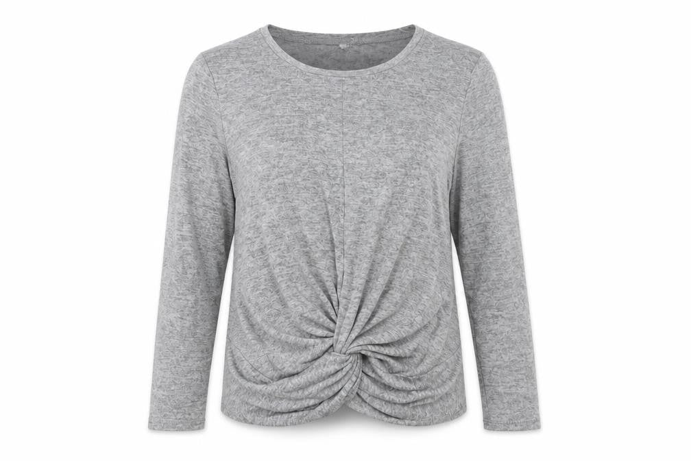Cable & Gauge Womens Grey Crew Neck  Polyester Pullover Jumper Size XL