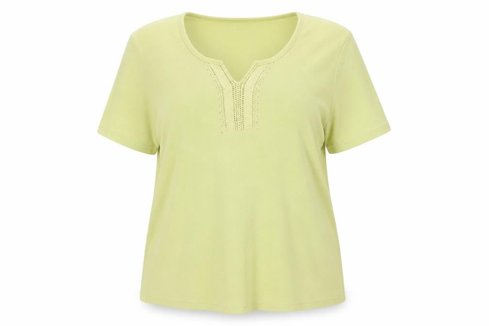 Love Tees Womens Green V-Neck  Polyester Pullover Jumper Size 18
