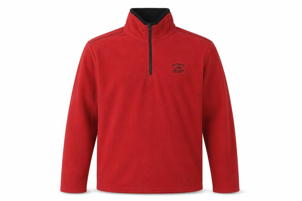Atlas Mens Red  Polyester Pullover Sweatshirt Size M