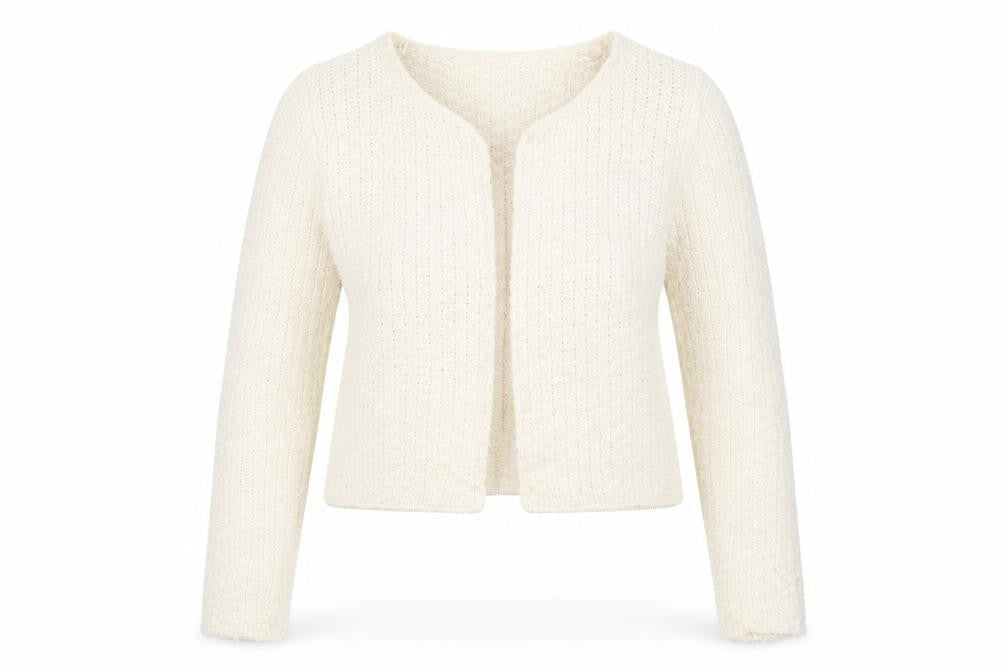 Quiz Womens Beige Round Neck   Cardigan Jumper Size S