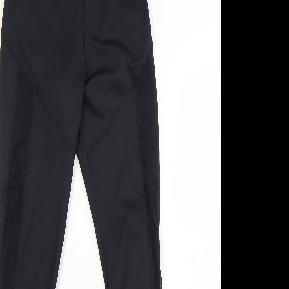 Workout Womens Black  Polyester Compression Leggings Size XS L26 in Regular