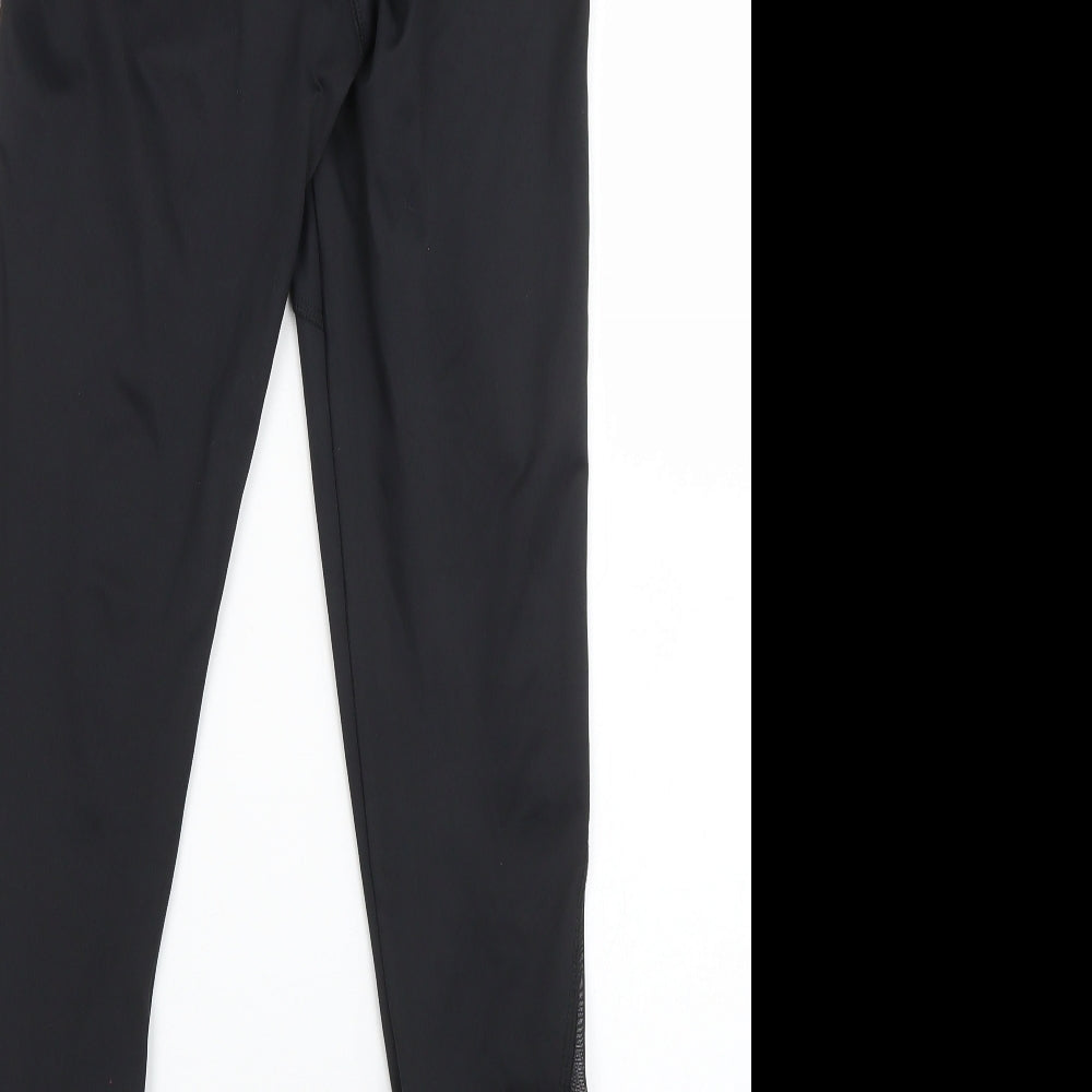 Workout Womens Black  Polyester Compression Leggings Size XS L26 in Regular