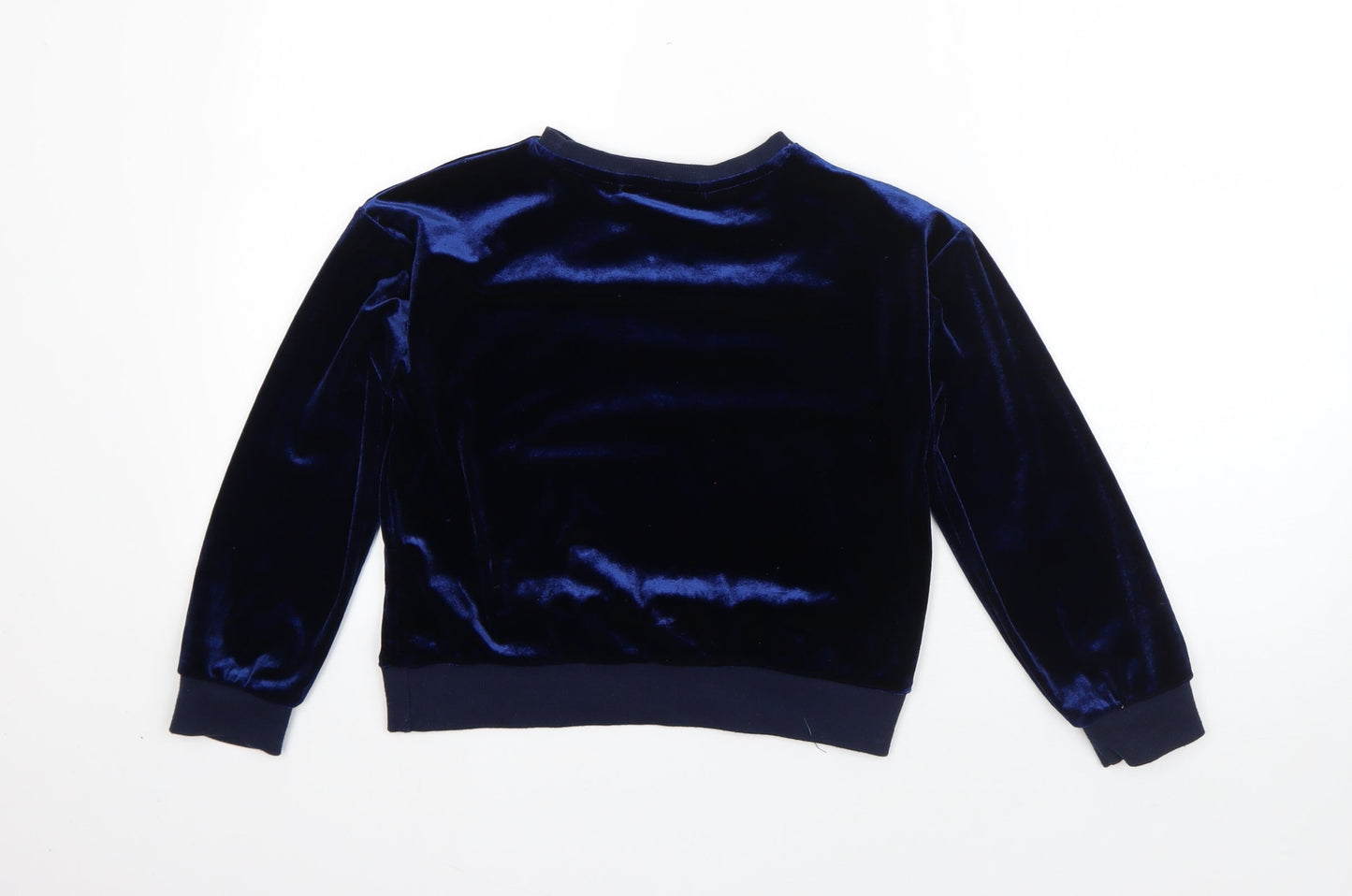 Very Girls Blue Round Neck  Polyester Pullover Jumper Size 9 Years