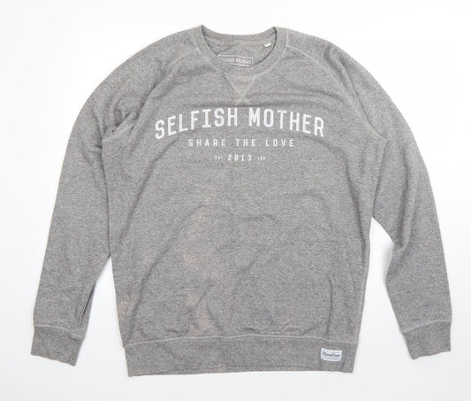 Stanley / Stella Womens Grey  Cotton Pullover Sweatshirt Size XL