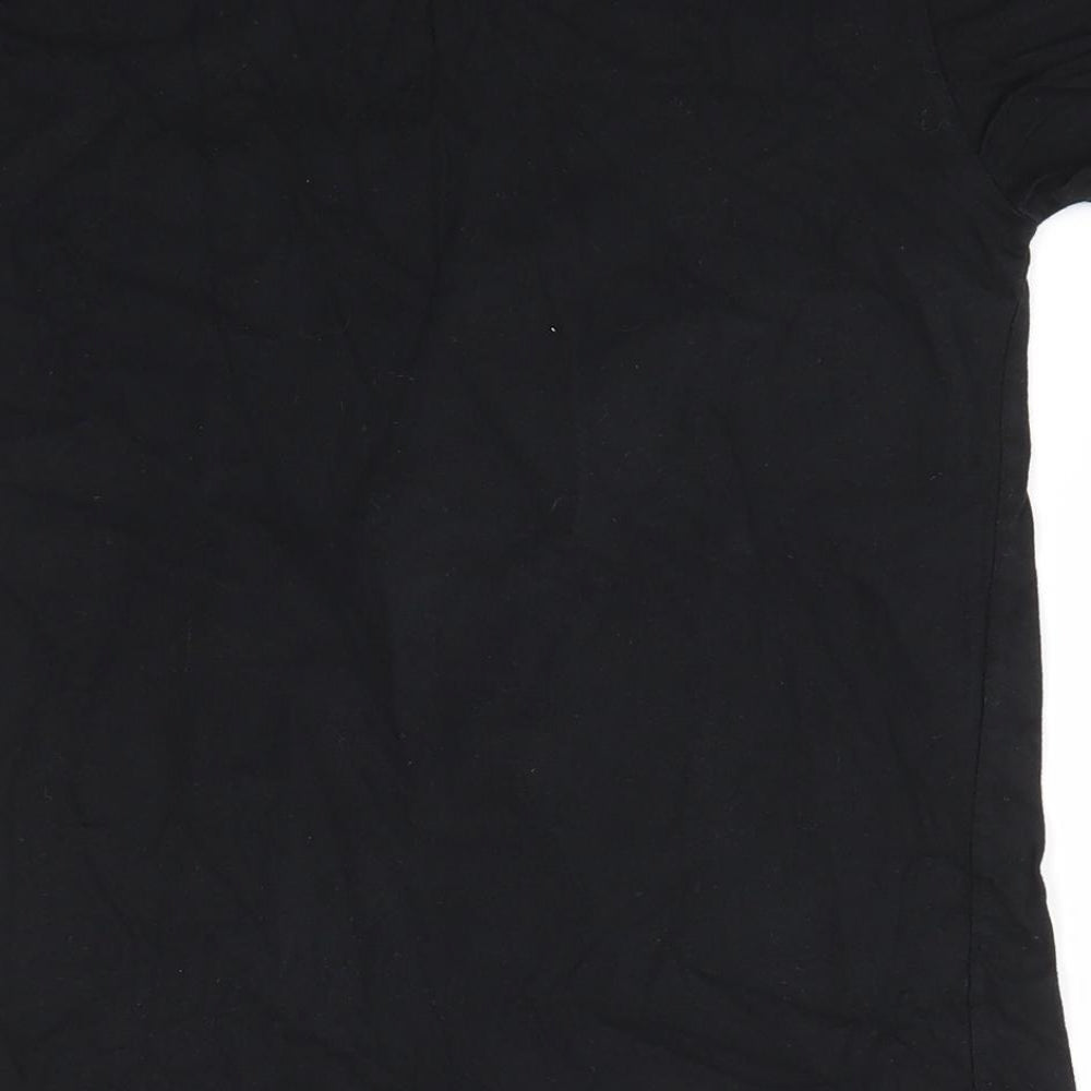 Urban Outlawas Girls Black  Cotton Basic T-Shirt Size 11-12 Years Round Neck Pullover - Floss Like A Boss