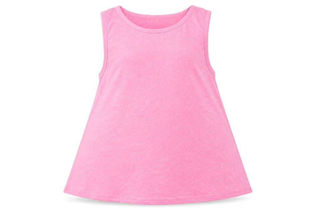 George Girls Pink  Polyester Basic Tank Size 9-10 Years Round Neck