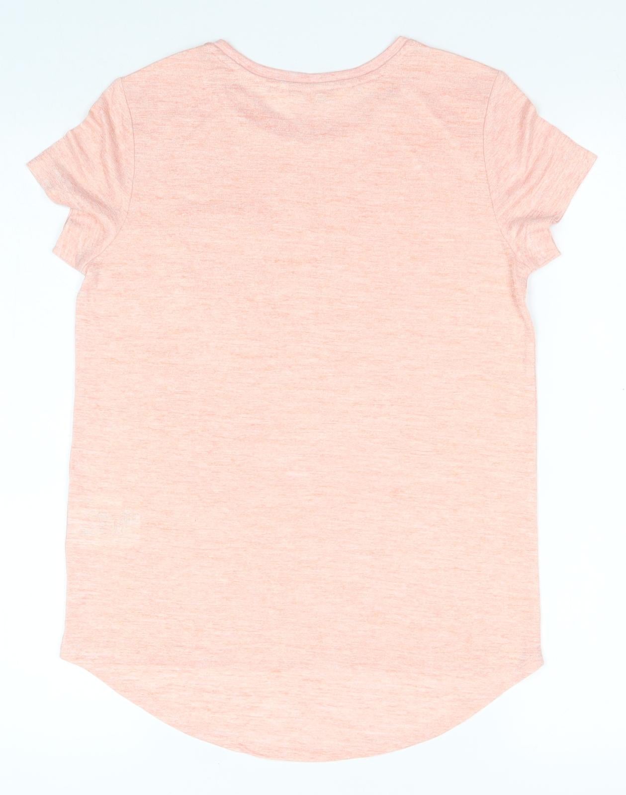 H&M Girls Gold  Viscose Basic T-Shirt Size 10-11 Years Round Neck
