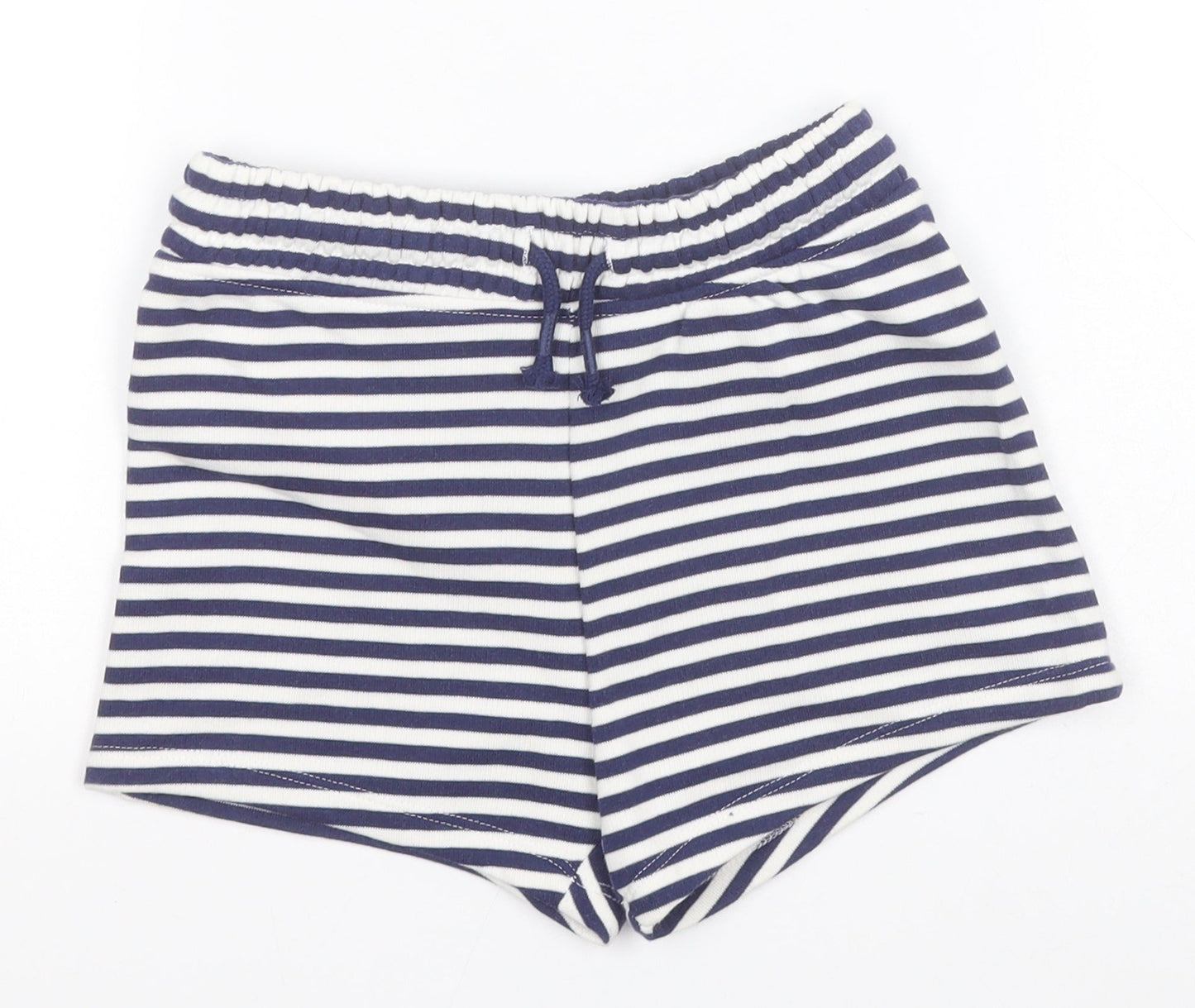NEXT Girls Blue Striped Cotton Sailor Shorts Size 7 Years  Regular
