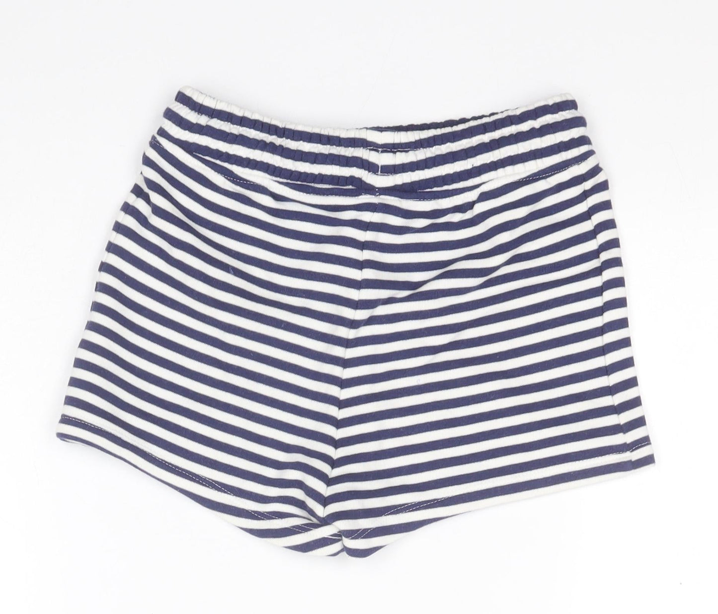 NEXT Girls Blue Striped Cotton Sailor Shorts Size 7 Years  Regular