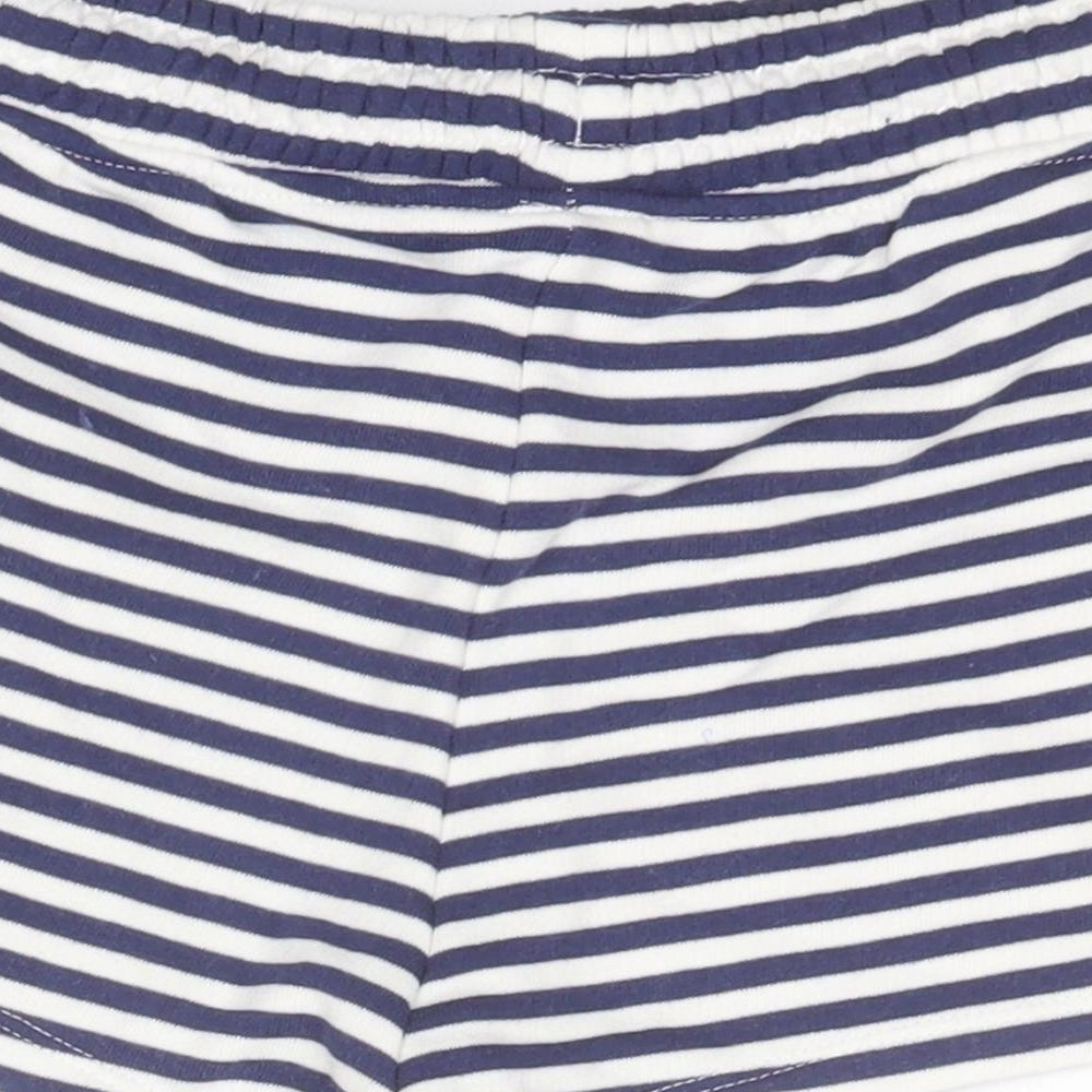 NEXT Girls Blue Striped Cotton Sailor Shorts Size 7 Years  Regular
