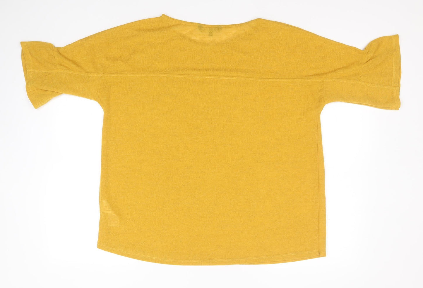 Debenhams Womens Orange Round Neck  Polyester Pullover Jumper Size 16