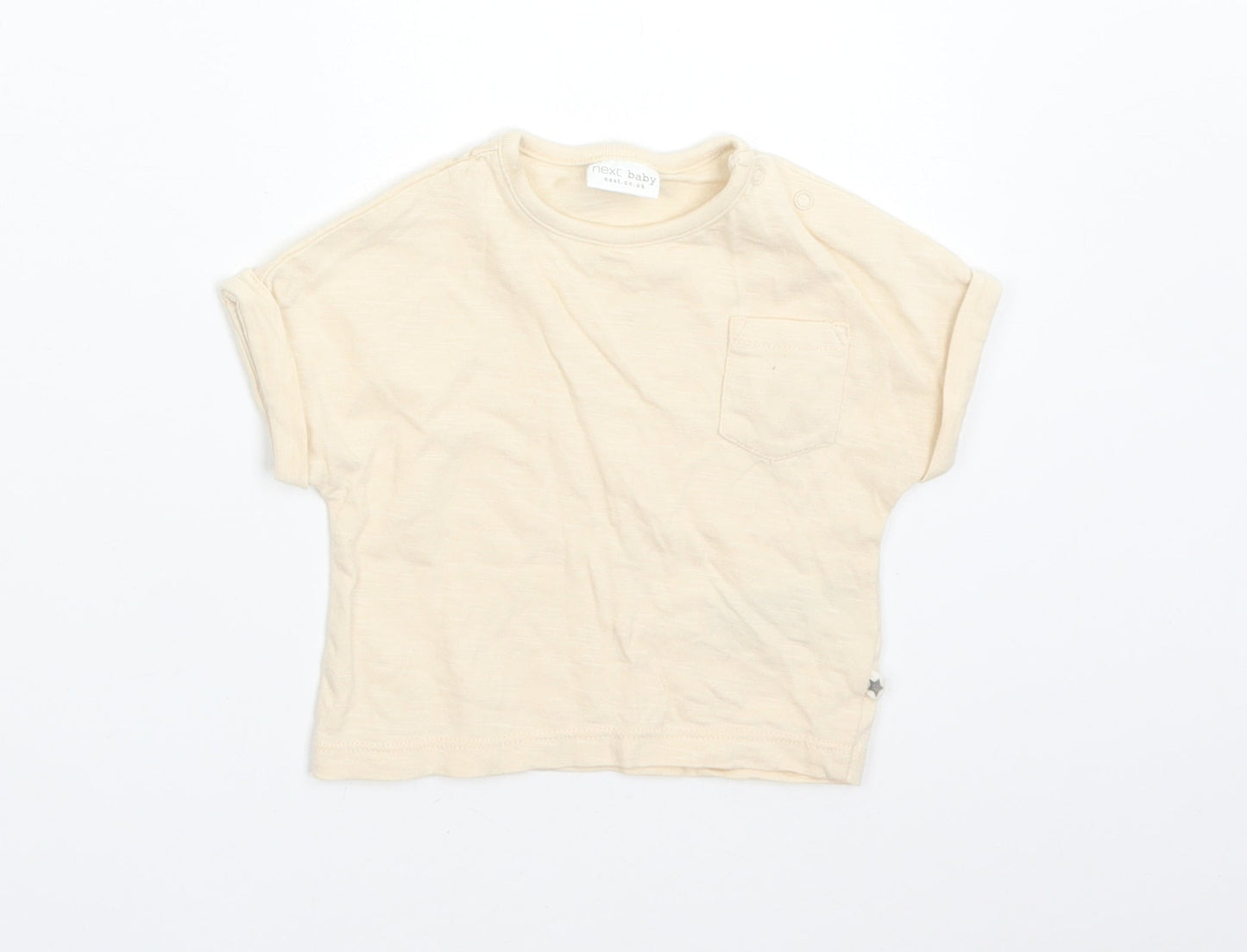 NEXT Baby Orange  Cotton Basic T-Shirt Size Newborn Crew Neck