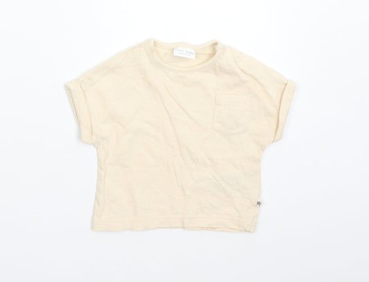 NEXT Baby Orange  Cotton Basic T-Shirt Size Newborn Crew Neck
