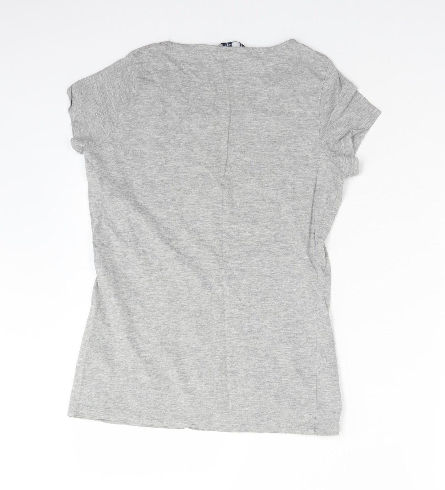STORE TWENTY ONE Womens Grey  Cotton Basic T-Shirt Size 10 Round Neck - LOVE. CALIFORNIA